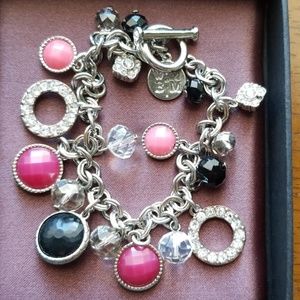 WHBM pink/black/silver bracelet